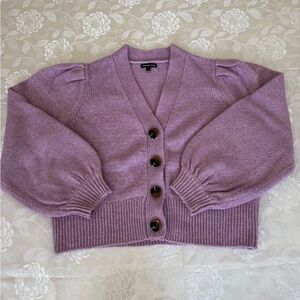 Who What Wear Lavender Cardigan Sweater